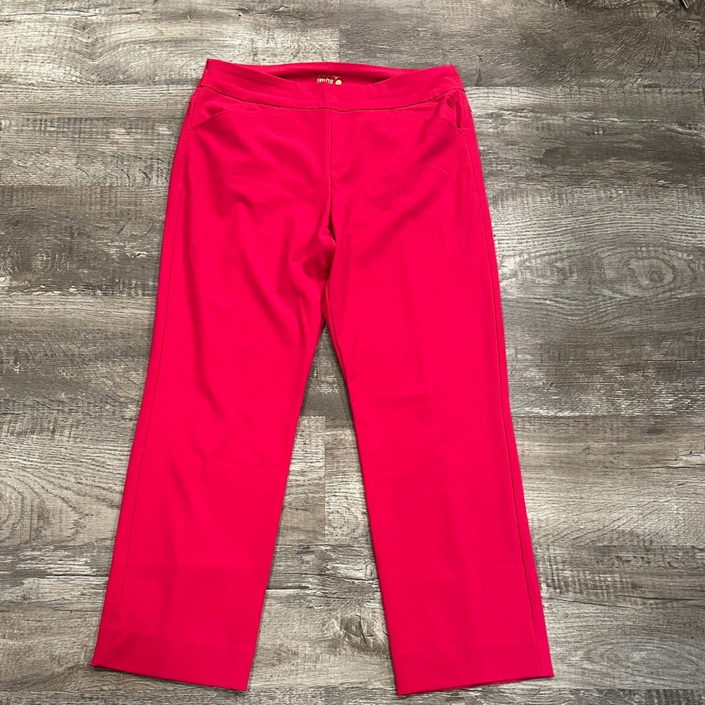 Lilly Pulitzer Women's Size 12 Vibrant Pink Luxletic Trousers - Picture 2 of 9